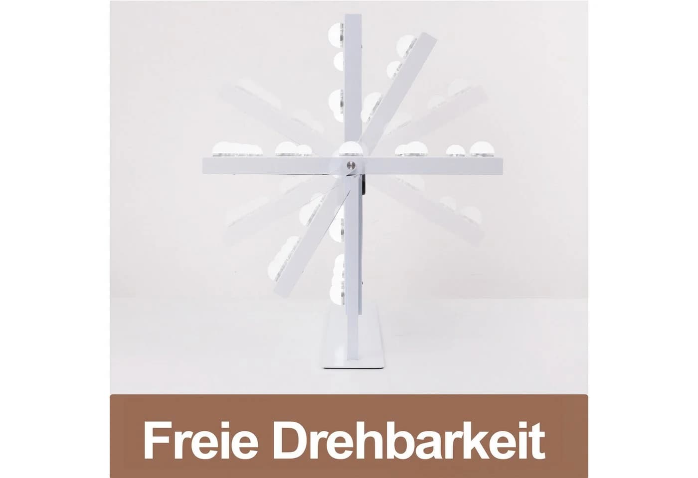 FENCHILIN Schminkspiegel mit LED-Beleuchtung Weiß 30/41cm - Bild 4