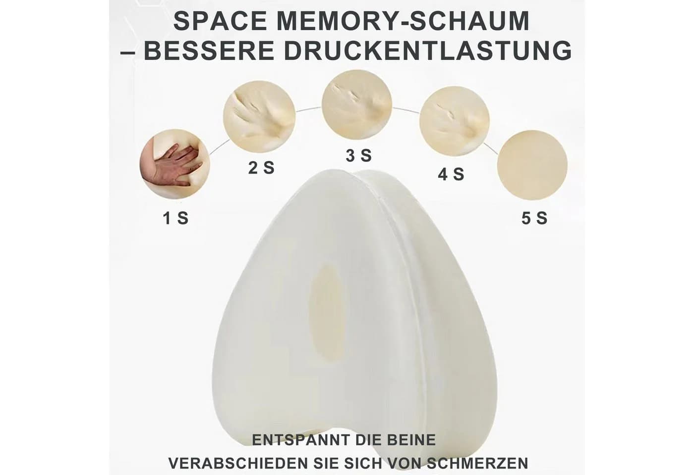 Mutig Balancekissen Kniekissen 2 Stück Grau Memory-Schaum - Bild 4