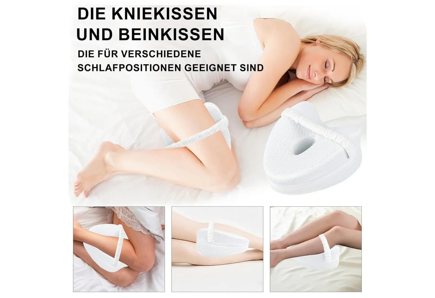 Mutig Balancekissen Kniekissen 2 Stück Weiß Memory-Schaum - Bild 5