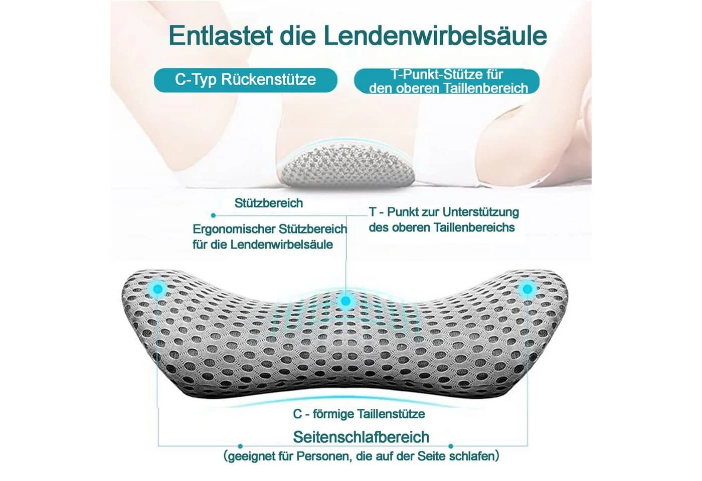 Mutig Rückenkissen Lendenkissen Memory-Schaum - Bild 4