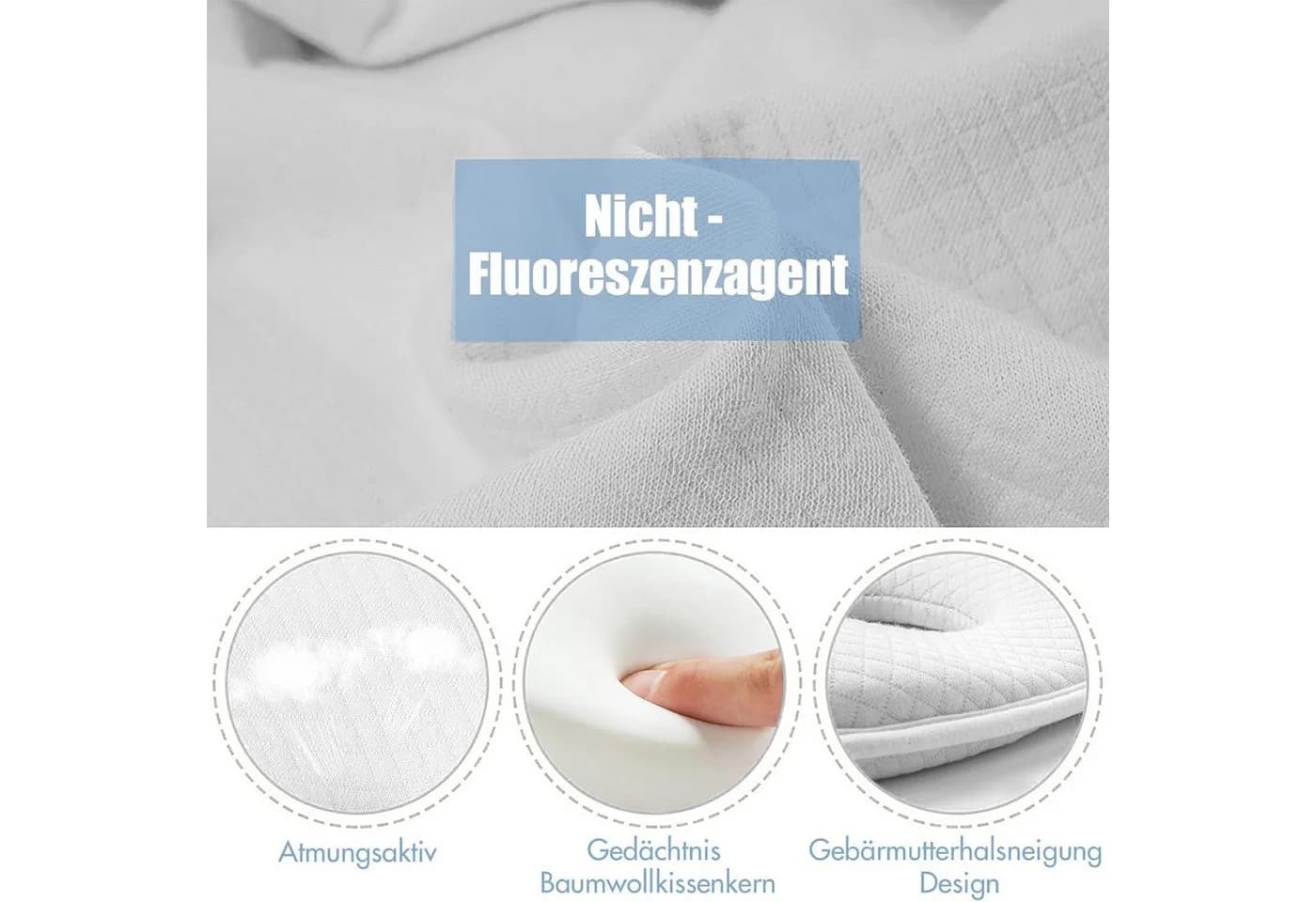 Mutig Babykissen Kopfkissen Neugeborene Memory Foam - Bild 4