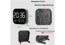 Senmudi Uhr Große LED Digitaluhr mit Anzeige für Zeit, Luftfeuchtigkeit, Temperatur Bild 3