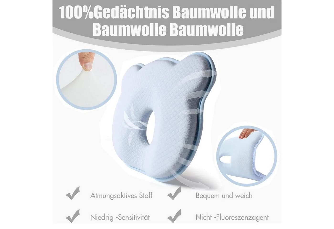 Ergonomisches Babykissen aus Memory Foam - Bild 4