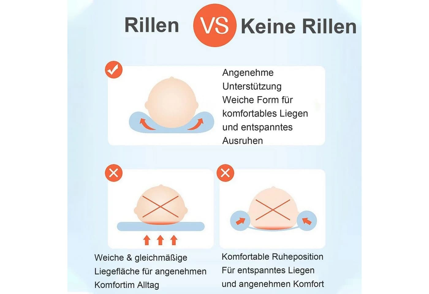 Mutig Babykissen Neugeborene Memory Foam Reisekissen Gegen Plattkopf Rosa - Bild 5