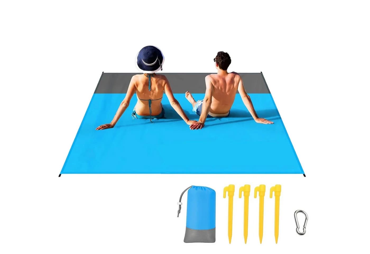 Mutig Picknickdecke 210x200 cm Wasserdicht Blau - Bild 2