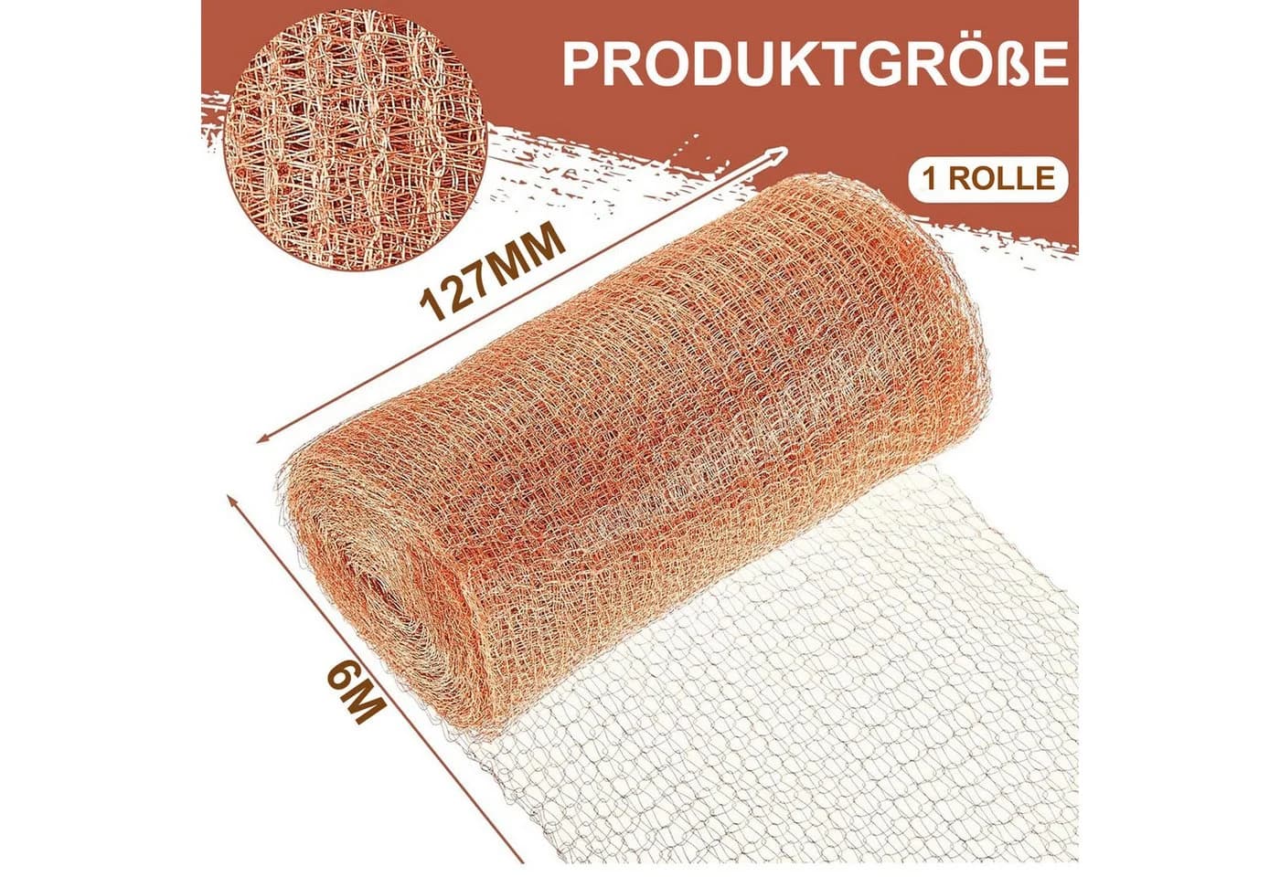 Mutig Schneckenzaun Kupferband 127mm x 6m - Pflanzenschutz