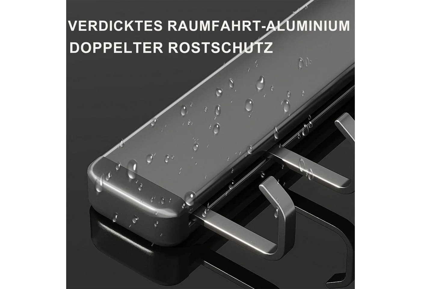 Mutig Hakenleiste Garderobenleiste 30/40/50cm Küchenhalterung Silber - Bild 3