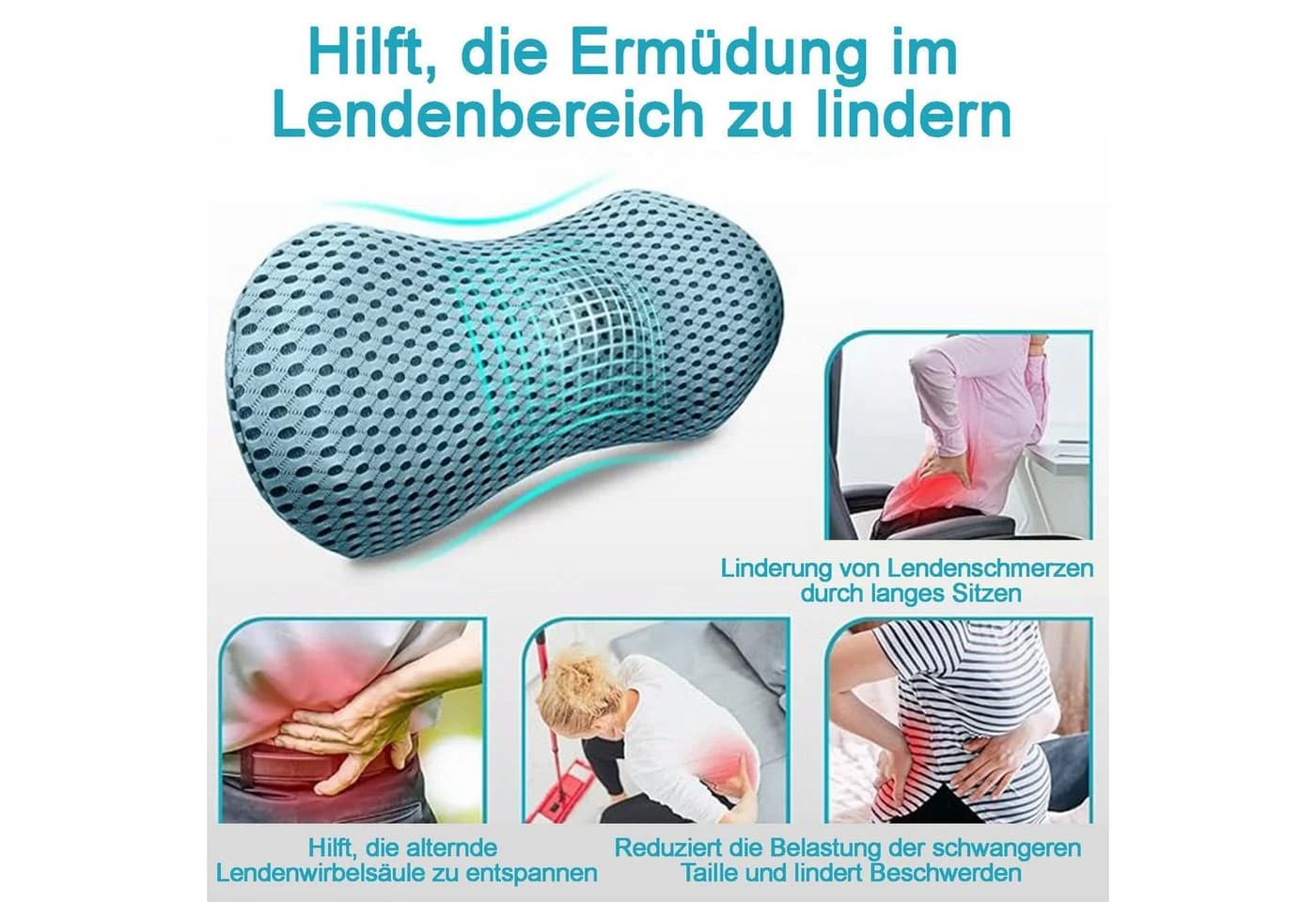 Ergonomisches Rückenkissen aus Memory-Schaum