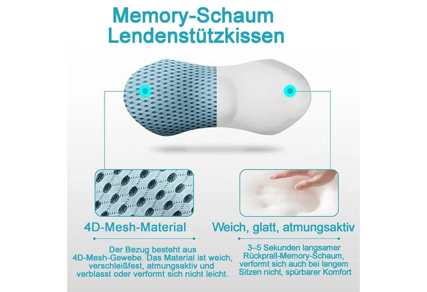 Ergonomisches Rückenkissen aus Memory-Schaum - Bild 5