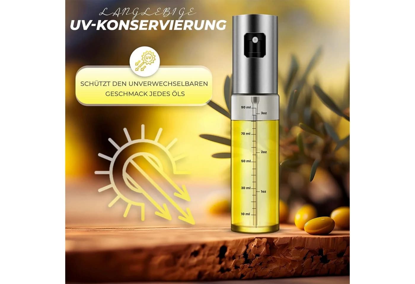 Mutig Ölspender 2er-Set Glas Edelstahl Auslaufsicher