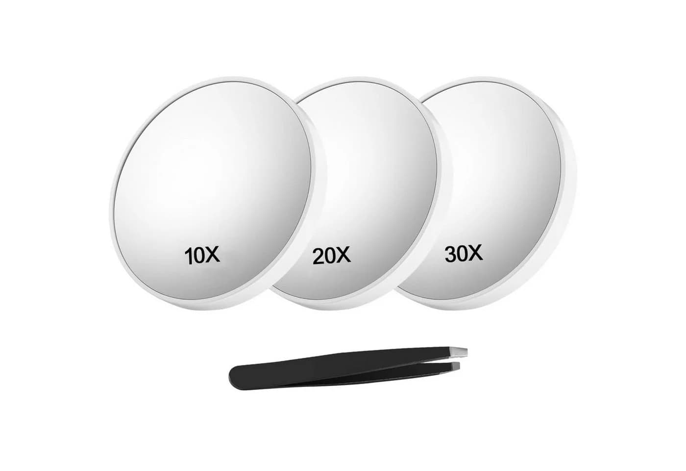 Senmudi Kosmetikspiegel 3er-Set 10X/20X/30X Weiß - Bild 2