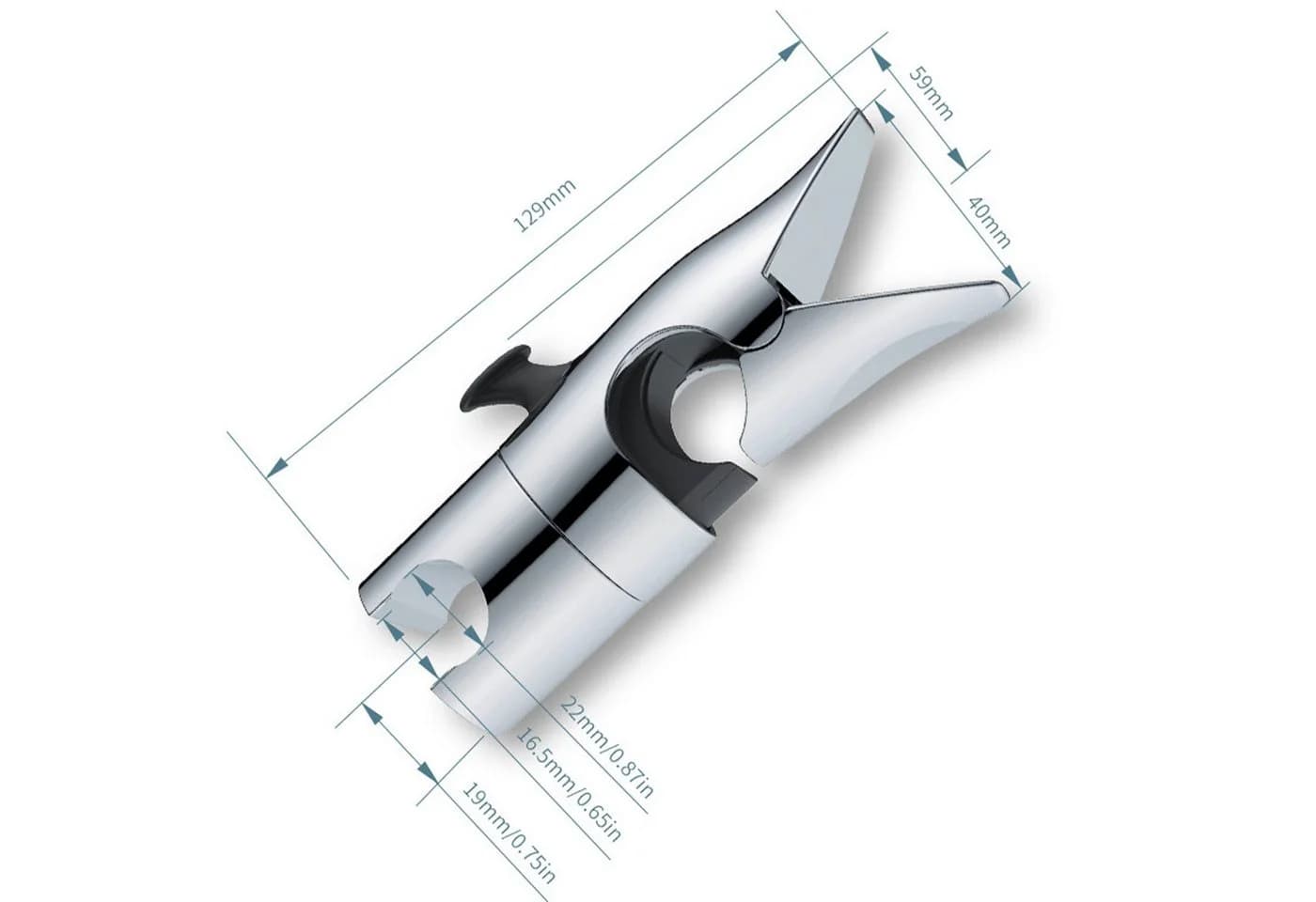 Refttenw Brausehalter Verstellbar Duschhalterung 360° Silber