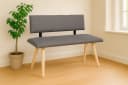 kundler Home Sitzbank mit Polster Grau Massivholz Buche Bild 1