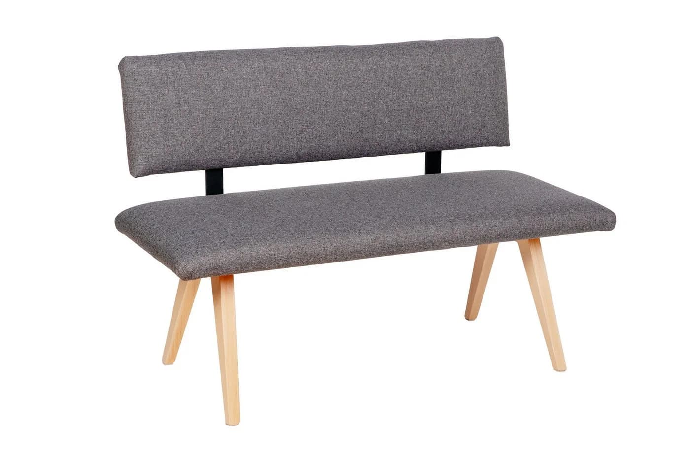 kundler Home Sitzbank mit Polster Grau Massivholz Buche - Bild 2