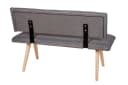 kundler Home Sitzbank mit Polster Grau Massivholz Buche Bild 3