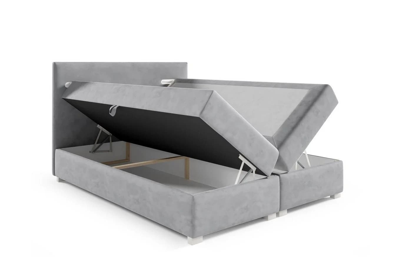 Fun Möbel Boxbett CAPRICE mit Topper, Bettkästen & Beleuchtung