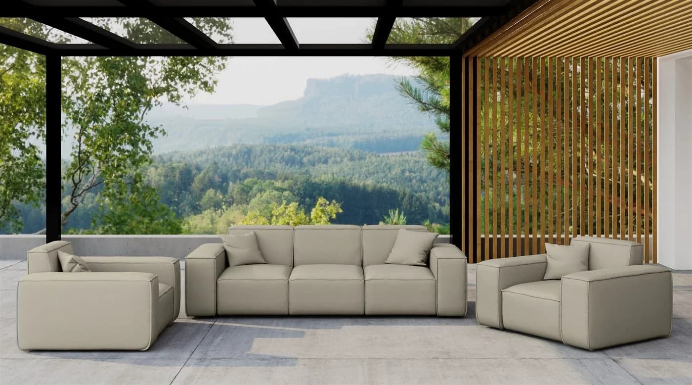 Fun Möbel Gartenlounge-Set SUMMER 5-tlg. Braun NXL-Stoff