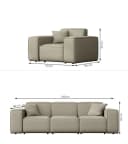 Fun Möbel Gartenlounge-Set SUMMER 5-tlg. Braun NXL-Stoff Bild 5