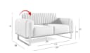 Fun Möbel 2-Sitzer Sofa VALERIE Beige Designersofa Bild 4
