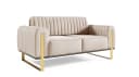Fun Möbel 2-Sitzer Sofa VALERIE Beige Designersofa Bild 5