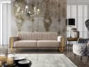 Designersofa Elisa - Klassisch-Schlichtes Sofa in Stoff und Velvet Bild 2