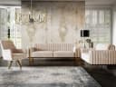 Designersofa Elisa - Klassisch-Schlichtes Sofa in Stoff und Velvet Bild 3