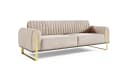Designersofa Elisa - Klassisch-Schlichtes Sofa in Stoff und Velvet Bild 5