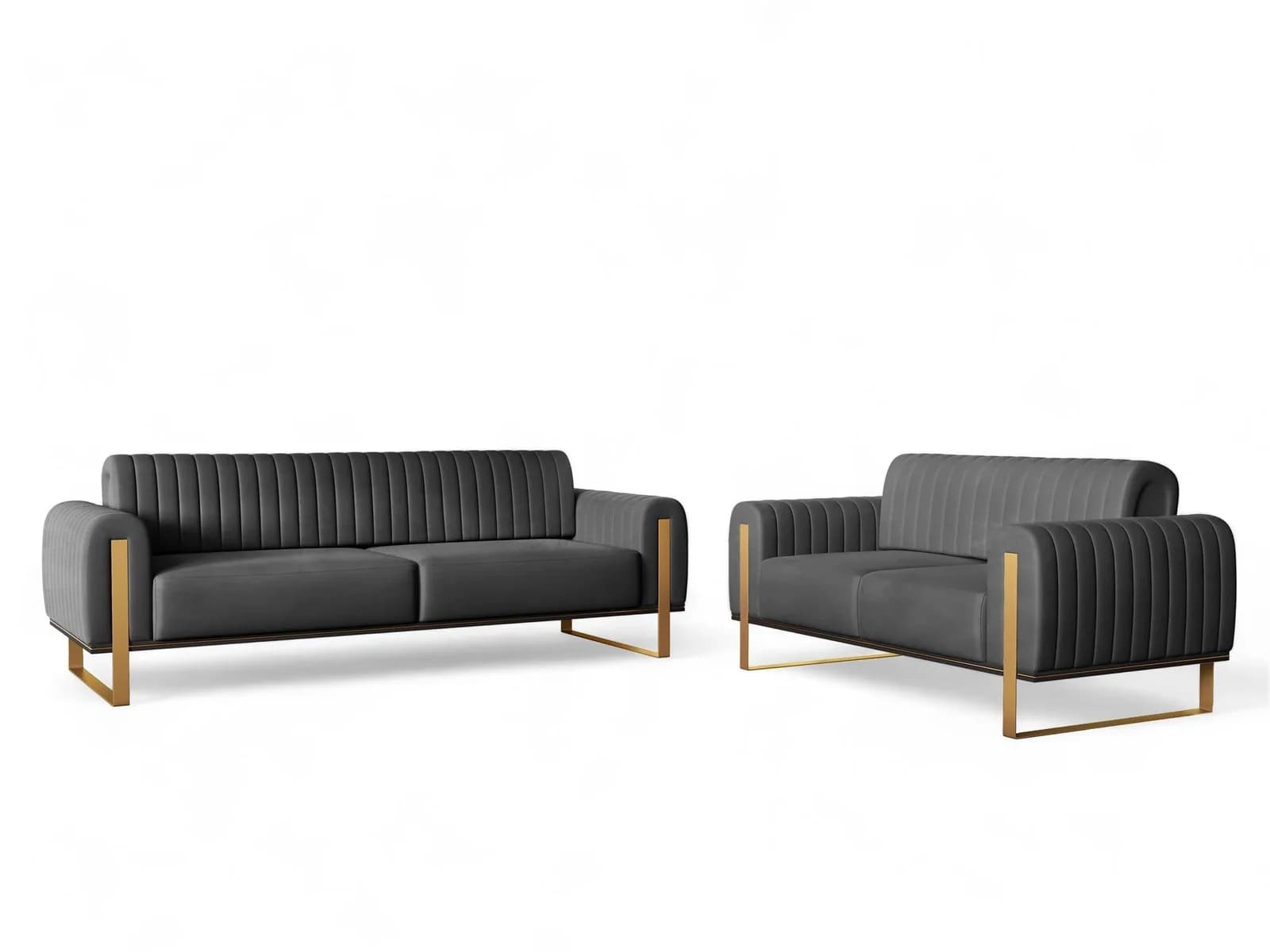 Fun Möbel Sofaset VALERIE 3-2 Anthrazit Designersofa
