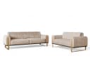Fun Möbel Sofaset VALERIE 3-2 Beige Stoff Designersofa Bild 2