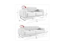 Fun Möbel Sofaset VALERIE 3-2 Beige Stoff Designersofa Bild 5