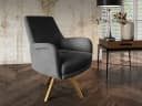 Fun Möbel Sofaset VALERIE 3-2-1 Anthrazit Stoff Elisa Velvet Bild 5