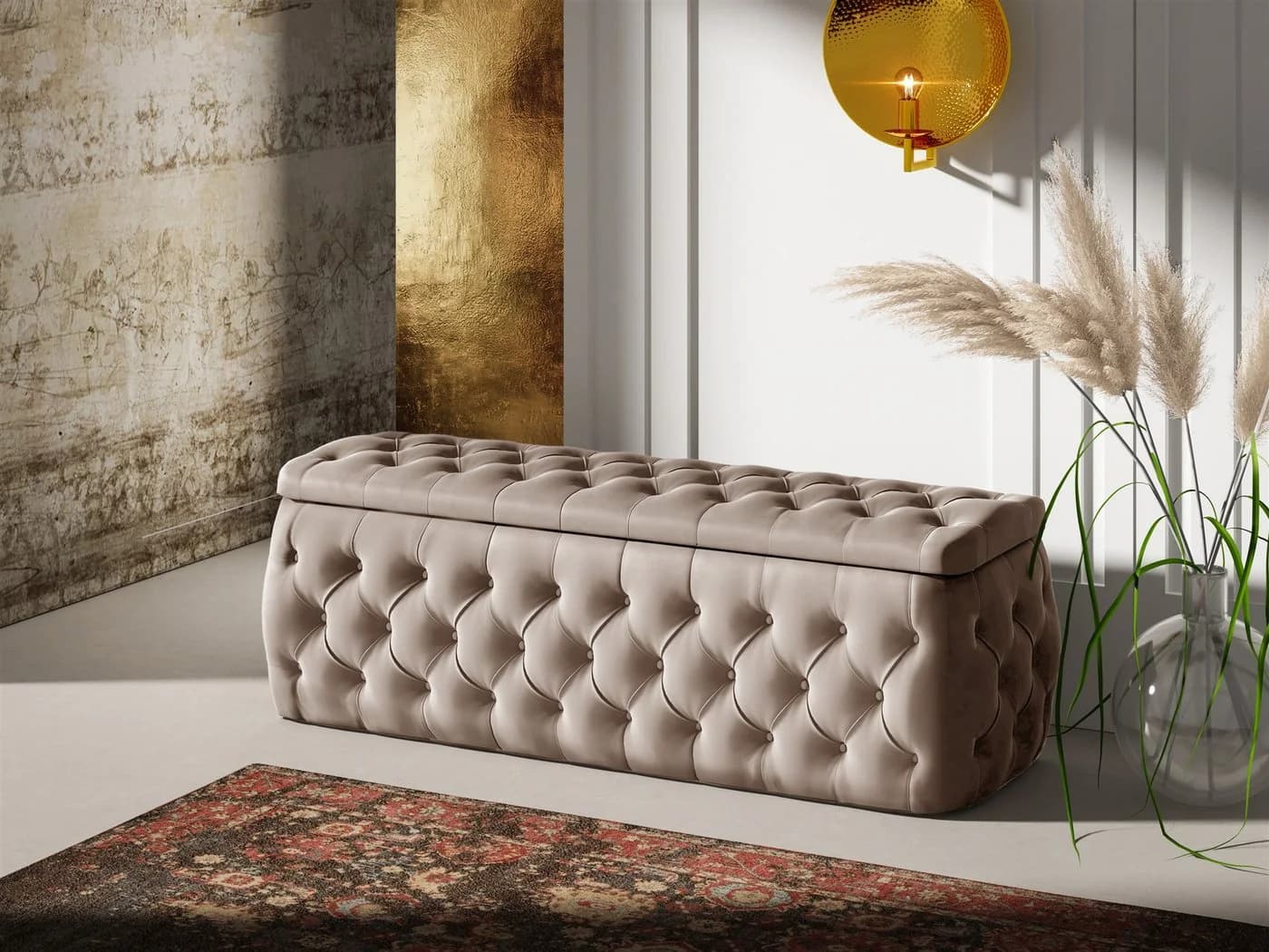 Fun Möbel Boxspringbett ERNESTO Nr.4 Beige mit LED-Beleuchtung - Bild 3