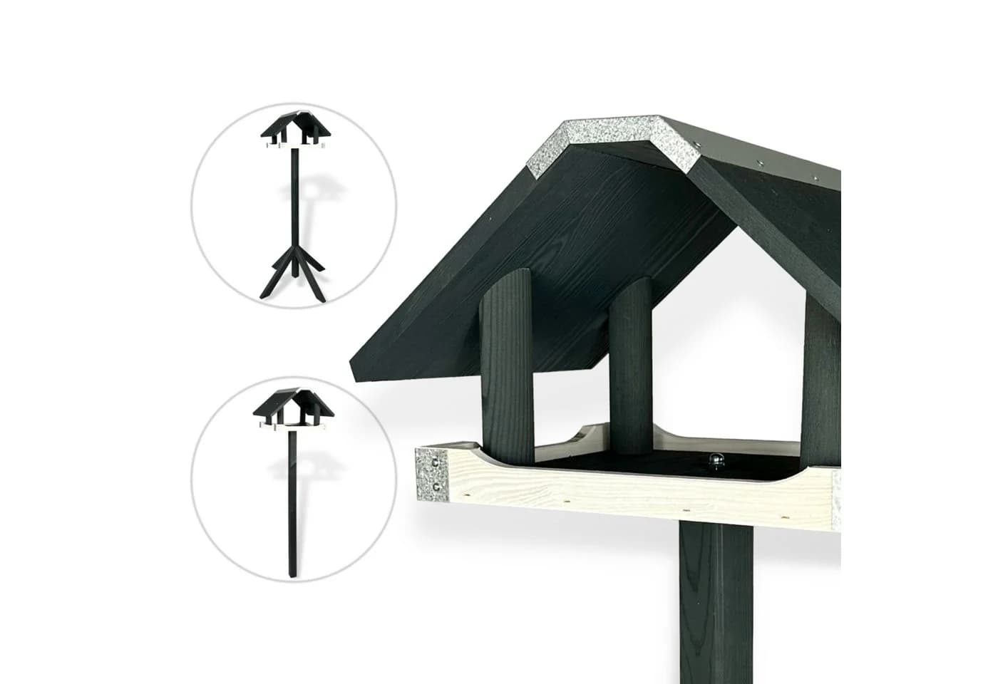gartenetage Vogelhaus Modernes 2in1 Ständer Kiefernholz Wetterfest