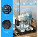MOPUEA Geschirrständer Edelstahl 2-stöckig mit Wasserauslass Bild 3