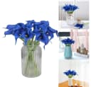 MOPUEA 20-tlg. Künstliche Calla-Lilie Blau Hochzeitsstrauß Bild 2
