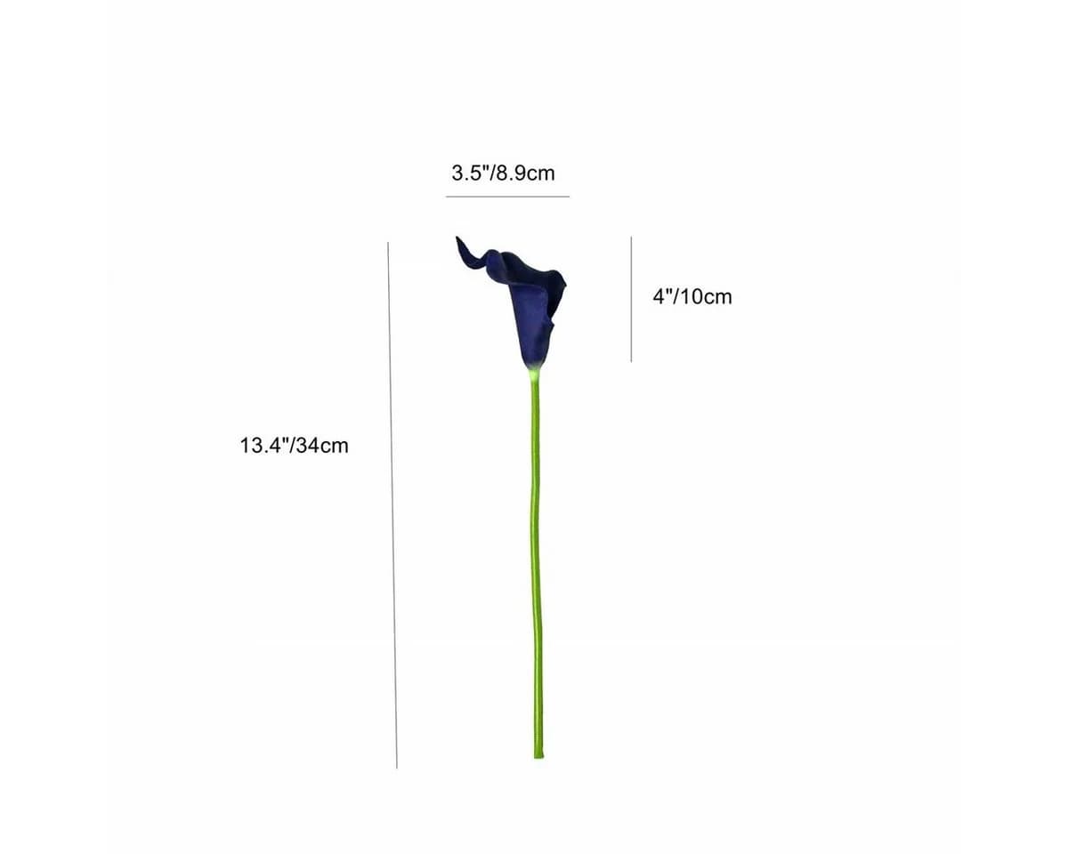 MOPUEA 20-tlg. Künstliche Calla-Lilie Blau Hochzeitsstrauß - Bild 5