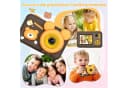 MOPUEA Kinderkamera Dualobjektiv 1080P 32GB 2 Zoll Display Braun Bild 4