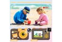MOPUEA Kinderkamera Dualobjektiv 1080P 32GB 2 Zoll Display Braun Bild 5