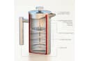 MOPUEA French Press Kanne 1L Edelstahl Silber Bild 4