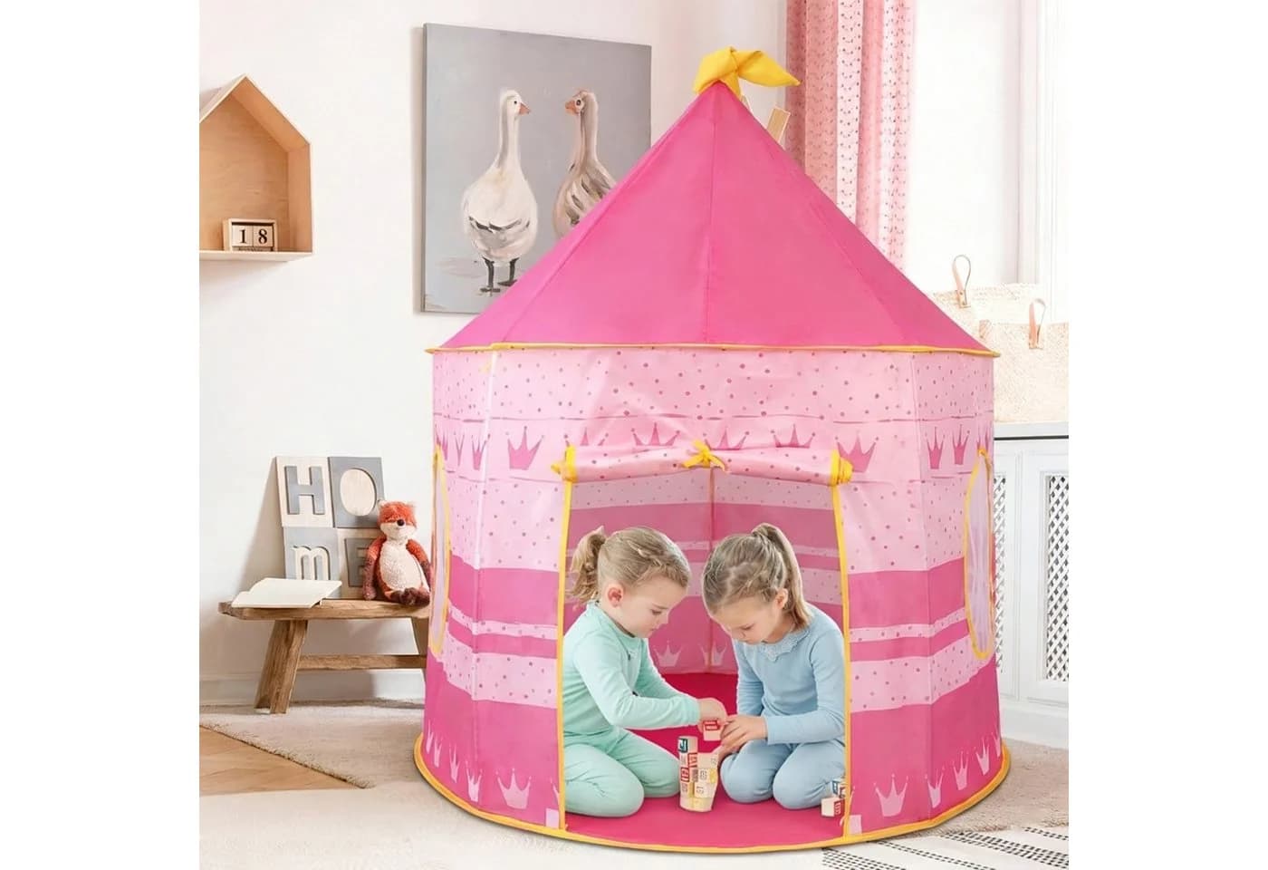MOPUEA Spielzelt Kinderzeltburg Rosa Prinzessin - Bild 2
