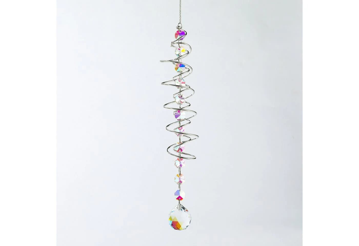 MOPUEA 3D Windspiel Kristall Sonnenfänger Bunt Edelstahl - Bild 2