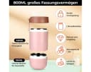 MOPUEA Müslibecher To Go 800 ml Edelstahl Thermobehälter mit Griff Bild 3