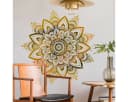 MOPUEA Wandtattoo Blumen Schwarz-Gold PVC Wandaufkleber Bild 3
