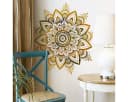 MOPUEA Wandtattoo Blumen Schwarz-Gold PVC Wandaufkleber Bild 4