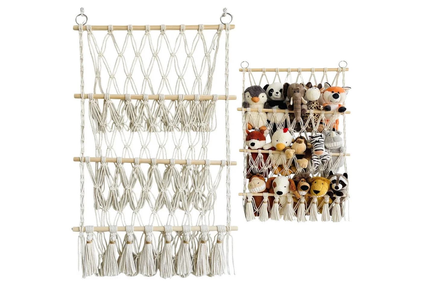 MOPUEA Dreistufiger Hängekorb Spielzeug Organizer Boho - Bild 2