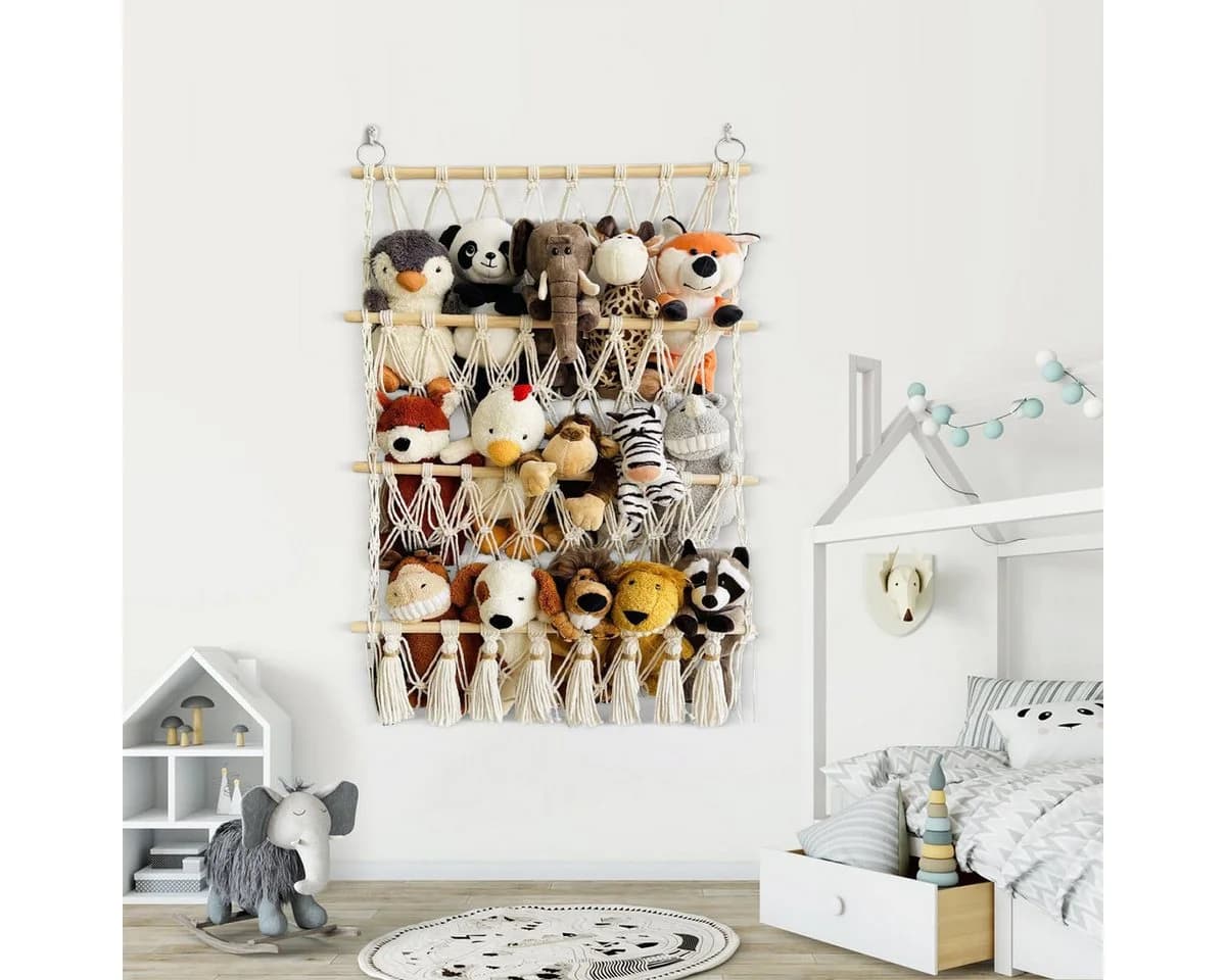 MOPUEA Dreistufiger Hängekorb Spielzeug Organizer Boho - Bild 5