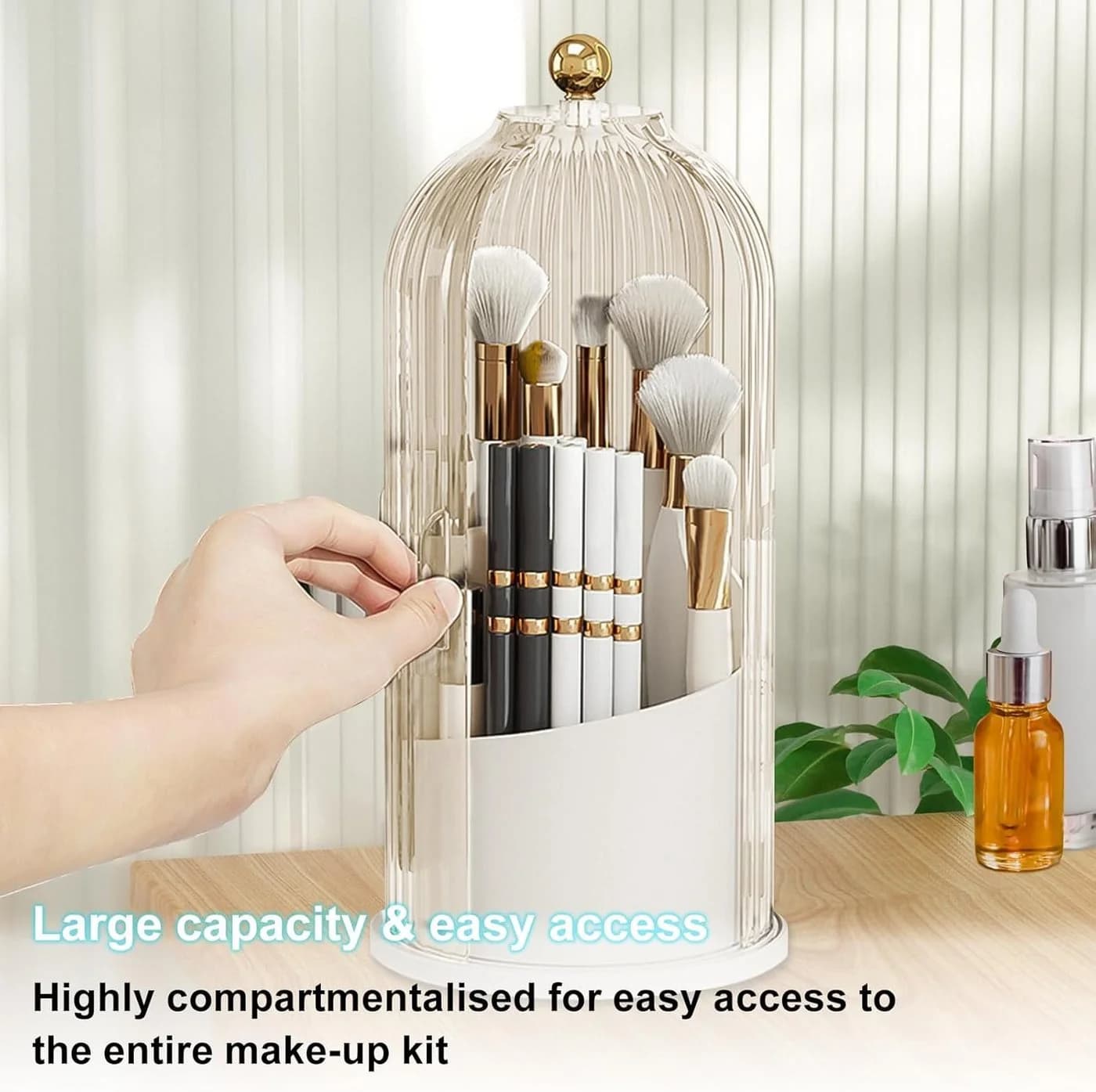 MOPUEA Make-Up Organizer 360° drehbar transparent staubdicht - Bild 3