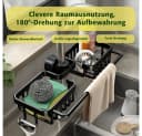 MOPUEA Küchenspüle Caddy Organizer über Wasserhahn hängen Edelstahl Bild 3