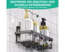 MOPUEA Duschablage 8-tlg. Schwarz Edelstahl Bohrfrei Bild 5