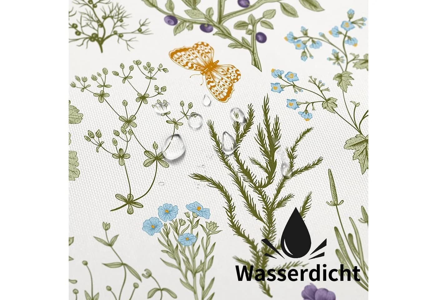 MOPUEA Duschvorhang Floral 180x180 cm - Bild 5